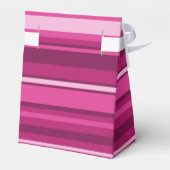 Monogram fuchsia strepen bedankdoosjes (Achterkant)