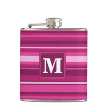 Monogram fuchsia strepen