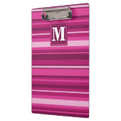 Monogram fuchsia strepen klembord (Links)