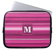 Monogram fuchsia strepen