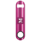 Monogram fuchsia strepen speed flessenopener (Voorkant)