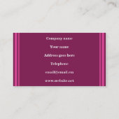 Monogram fuchsia strepen visitekaartje (Achterkant)