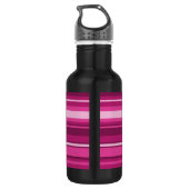 Monogram fuchsia strepen waterfles  (Achterkant)
