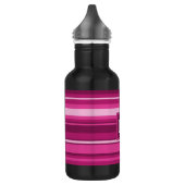 Monogram fuchsia strepen waterfles  (Links)