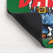 Monogram fun cartoon Green Red Funny duck Muismat (Hoek)