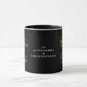 Monogram Funge Graffiti Goud Koffie Date Gastheer Mok (Midden)