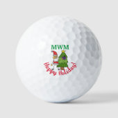 Monogram Funky Santa Golf Ball Golfballen (Voorkant)