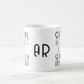 Monogram Funny Black Green Matcha Latte Passionate Koffiemok (Center)