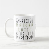 Monogram Funny Black Green Matcha Latte Passionate Koffiemok (Links)