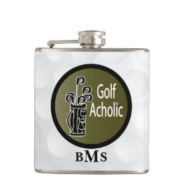 Monogram Funny Golf Acholic Heupfles