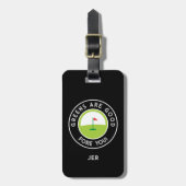 Monogram Funny Golf Saying Bag Personalized Bagagelabel (Voorkant verticaal)