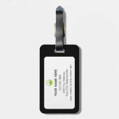 Monogram Funny Golf Saying Bag Personalized Bagagelabel (Achterkant verticaal)