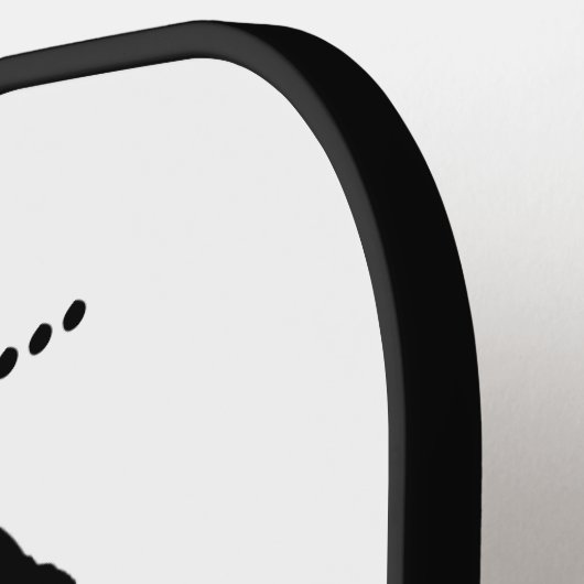 Monogram Funny Retro Woman overdenkt dit Pickleball Paddle (Links Detail)