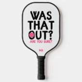 Monogram Funny Typografie Pickleball Player Pickleball Paddle (Voorkant)