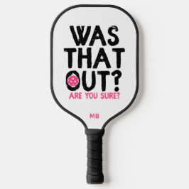 Monogram Funny Typografie Pickleball Player Pickleball Paddle