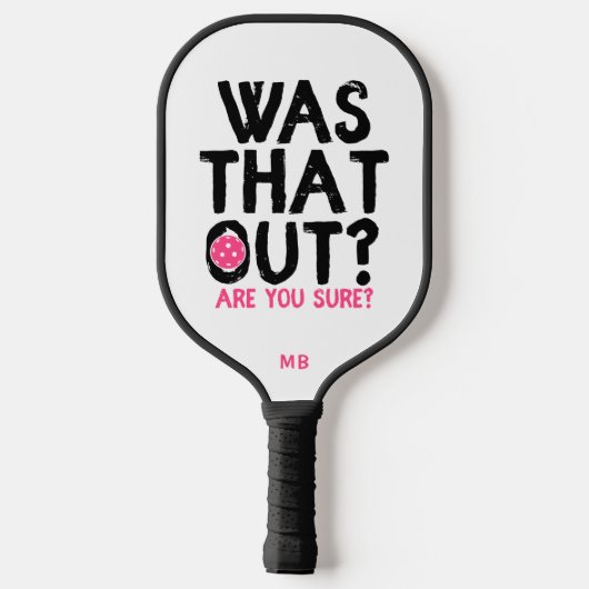 Monogram Funny Typografie Pickleball Player Pickleball Paddle (Achterkant)