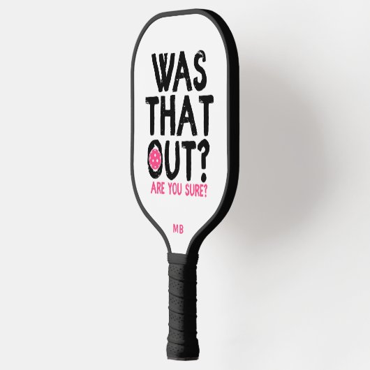 Monogram Funny Typografie Pickleball Player Pickleball Paddle (Links)