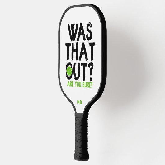 Monogram Funny Typografie Pickleball Player Pickleball Paddle (Links)