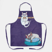 Monogram Funny Whimsical Cats Trendy Modern Schort (Voorkant)