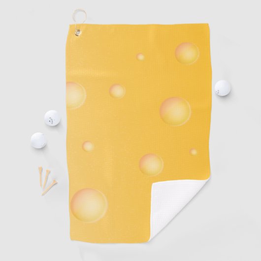 Monogram Funny Yellow Swiss Cheese Pattern Golfhanddoek (Insitu)