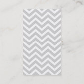 Monogram Fuschia & Gray Zigzags Pattern Visitekaartje (Achterkant)