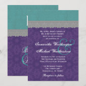 Monogram G500E4 blauwgroen, Paars en grijs Kaart (Voorkant / Achterkant)