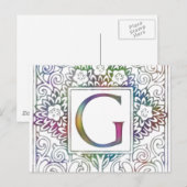 Monogram G Briefkaart (Voorkant / Achterkant)