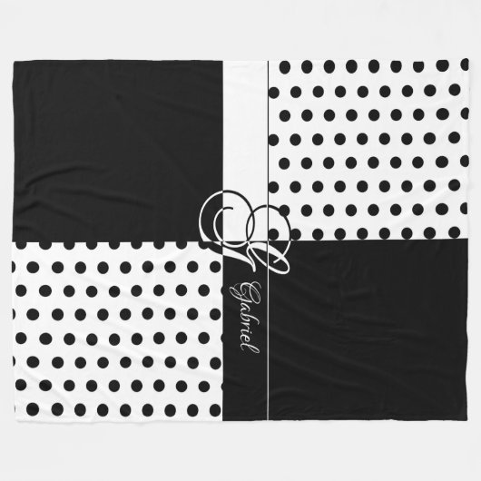 Monogram G Fleece Deken (Voorkant (Horizontaal))