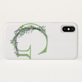 Monogram G Lavendel Eucalyptus Case-Mate iPhone Case (Achterkant (horizontaal))