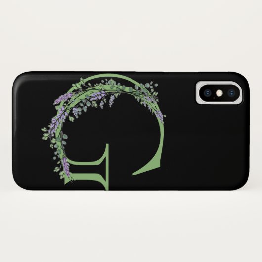 Monogram G Lavendel Eucalyptus Case-Mate iPhone Case (Achterkant (horizontaal))