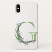 Monogram G Lavender Eucalyptus Case-Mate iPhone Case (Achterkant)