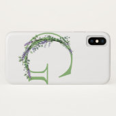 Monogram G Lavender Eucalyptus Case-Mate iPhone Case (Achterkant (horizontaal))