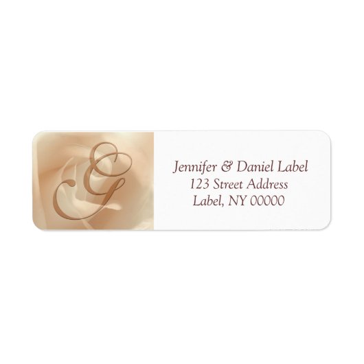 Monogram G Return Address Labels (Voorkant)