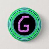 Monogram "G" Ronde Button 5,7 Cm (Voorkant)