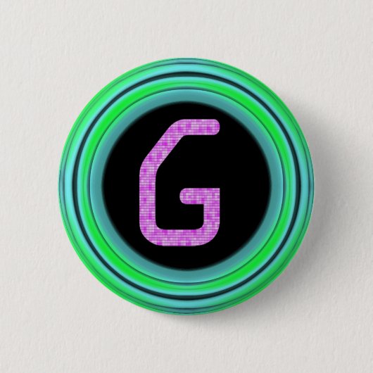 Monogram "G" Ronde Button 5,7 Cm (Voorkant)