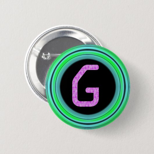 Monogram "G" Ronde Button 5,7 Cm (Voorkant /achterkant)