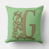 Monogram G Spring Green Family Wedding, Birthday Kussen (Voorkant)