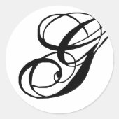 Monogram G Wedding Seal Sticker (Voorkant)