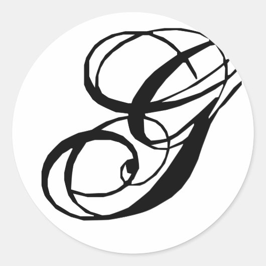 Monogram G Wedding Seal Sticker (Voorkant)