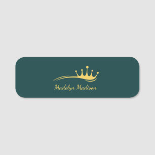 Monogram Gable Green met minimalistische moderne k Naamplaatje