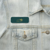 Monogram Gable Green met minimalistische moderne k Naamplaatje (In situ)