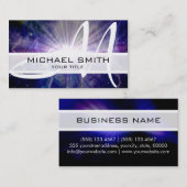 Monogram Galaxy Elegant Modern #10 Visitekaartje (Voorkant / Achterkant)