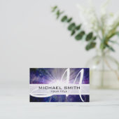 Monogram Galaxy Elegant Modern #10 Visitekaartje (Staand voorkant)
