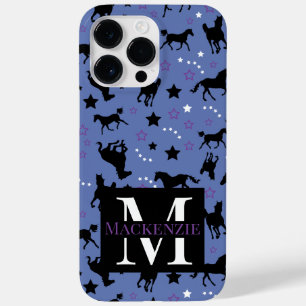 Monogram galoping Horses Equestrian Horse Pattern Case-Mate iPhone 14 Pro Max Hoesje