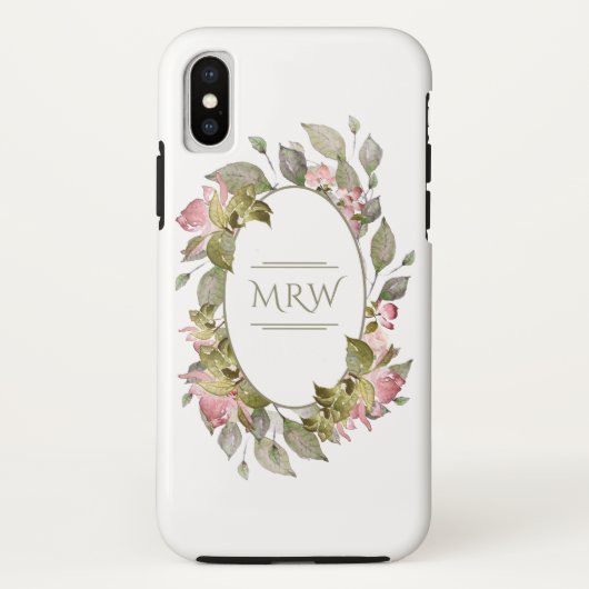Monogram Garden Floral Case-Mate iPhone Case (Achterkant)