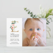 Monogram geboorteaankondiging aankondiging (Staand voorkant)