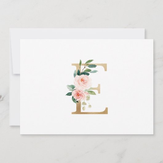 Monogram geboorteaankondiging aankondiging (Achterkant)