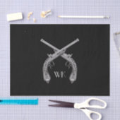 Monogram gecroseerde pistolen zwart tissuepapier (Craft)