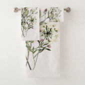 Monogram gedroogde boeket van wilde bloemen bad handdoek (Insitu)