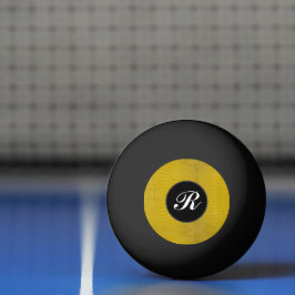 Monogram Geel Alligator Structuurprint Pingpongbal